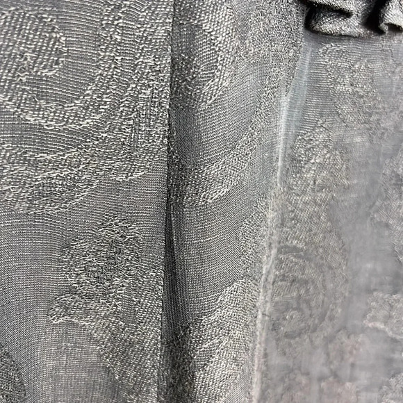 TIBI New York 100% Linen Floral Damask Ruffle Snap Button Sleeveless Dress - Picture 7 of 12